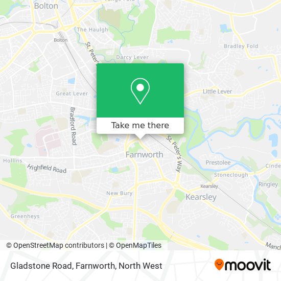 Gladstone Road, Farnworth map