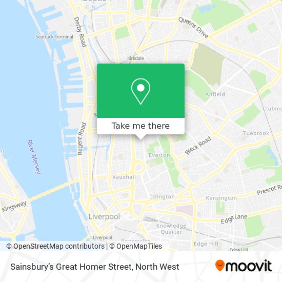 Sainsbury’s Great Homer Street map