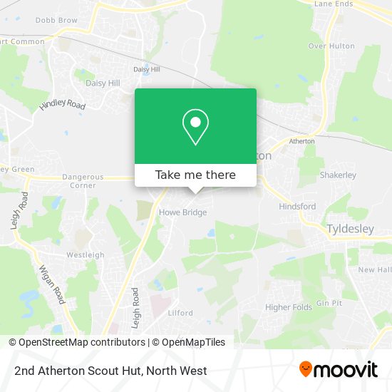 2nd Atherton Scout Hut map