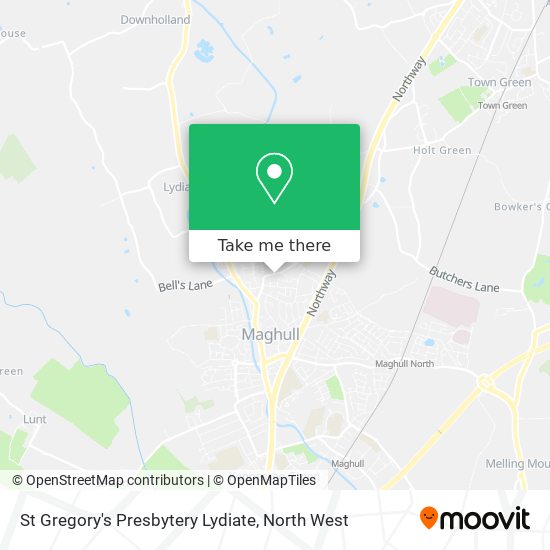 St Gregory's Presbytery Lydiate map