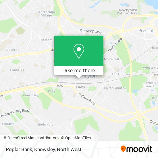 Poplar Bank, Knowsley map