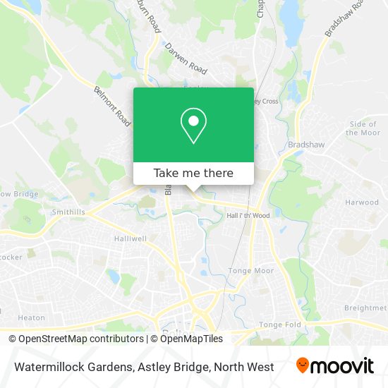 Watermillock Gardens, Astley Bridge map