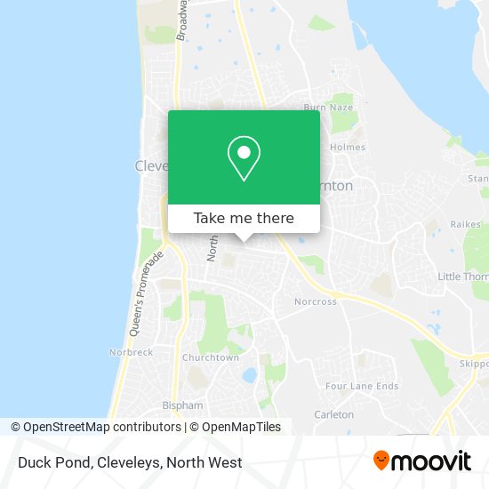 Duck Pond, Cleveleys map