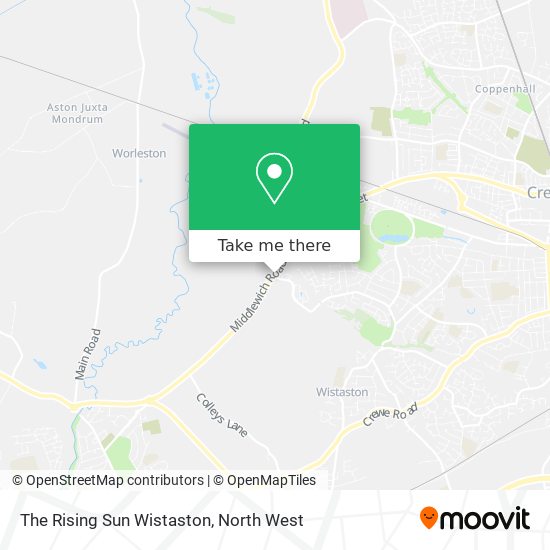 The Rising Sun Wistaston map