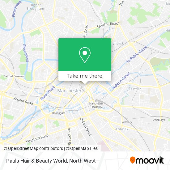 Pauls Hair & Beauty World map