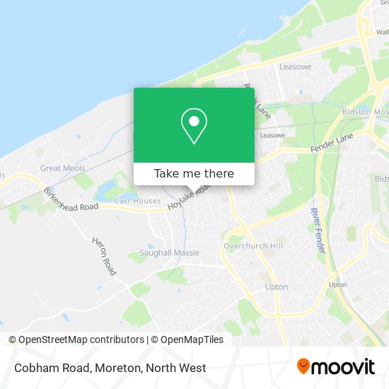 Cobham Road, Moreton map