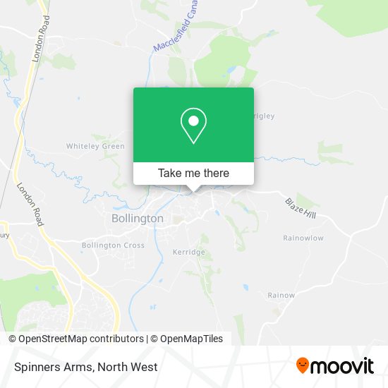 Spinners Arms map
