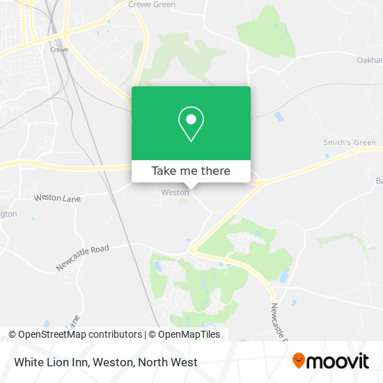 White Lion Inn, Weston map