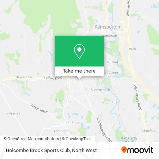 Holcombe Brook Sports Club map