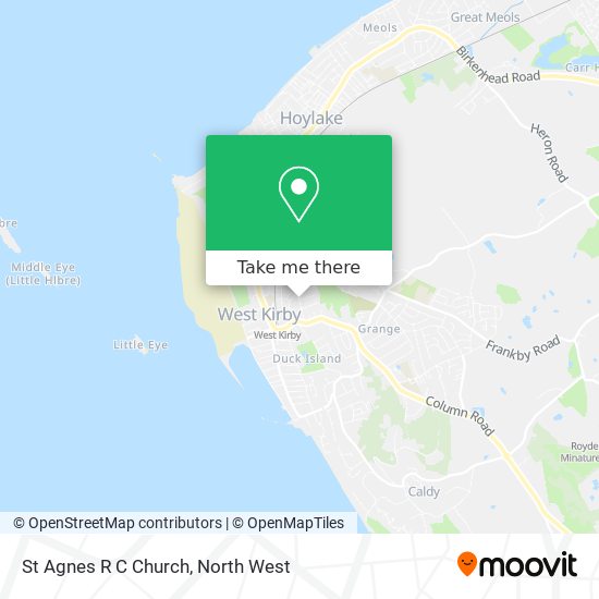 St Agnes R C Church map