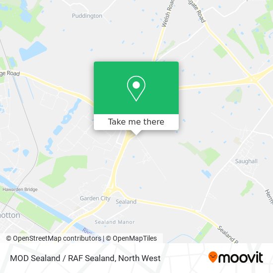 MOD Sealand / RAF Sealand map