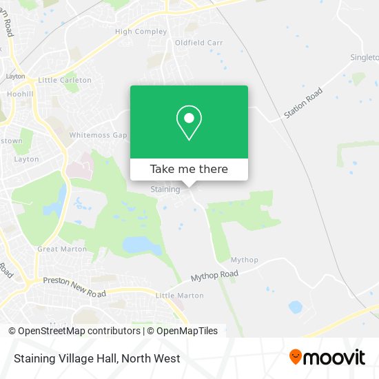 Staining Village Hall map
