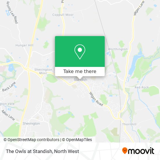 The Owls at Standish map