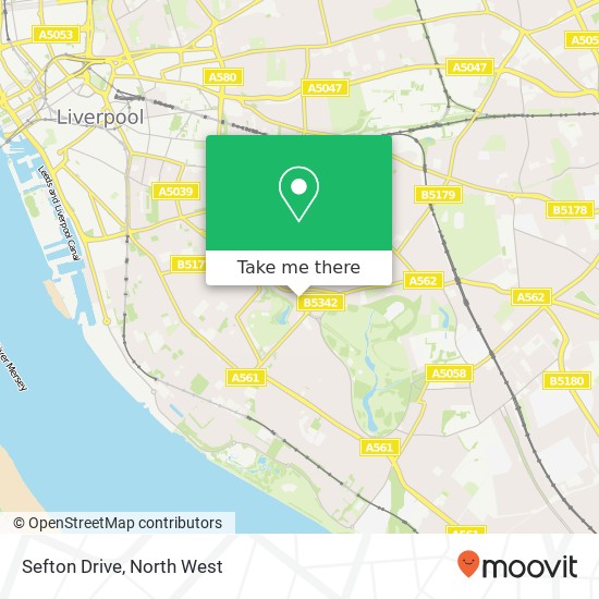 Sefton Drive, Sefton Park Liverpool map