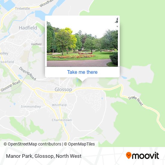Manor Park, Glossop map