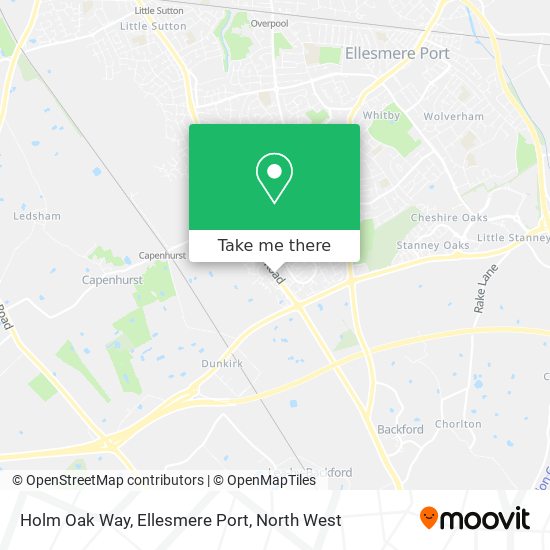 Holm Oak Way, Ellesmere Port map