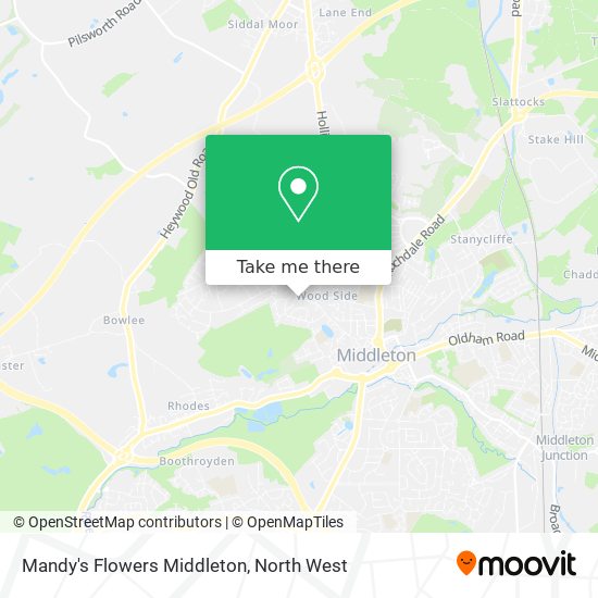 Mandy's Flowers Middleton map