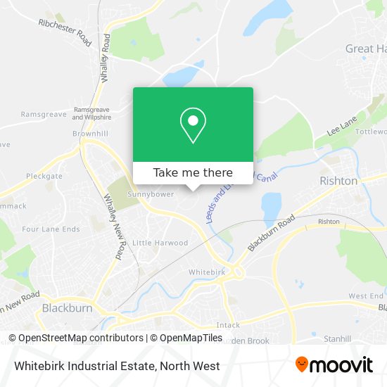 Whitebirk Industrial Estate map
