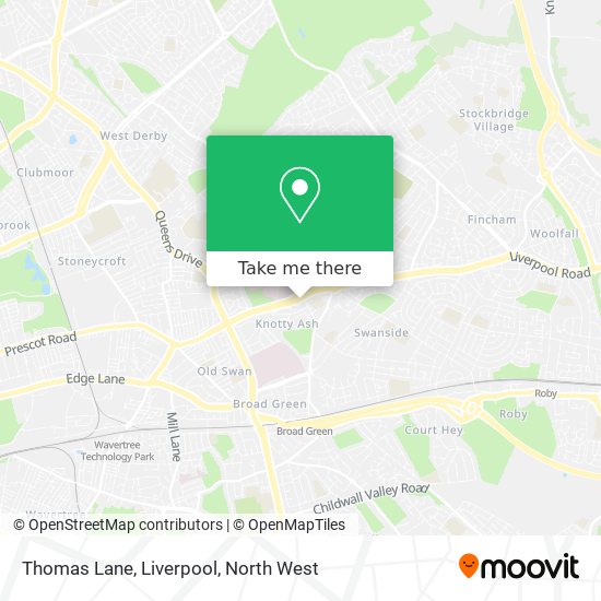 Thomas Lane, Liverpool map