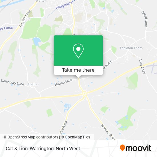 Cat & Lion, Warrington map