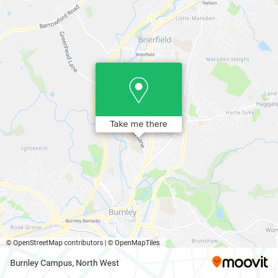 Burnley Campus map