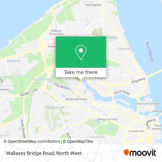 Wallasey Bridge Road map