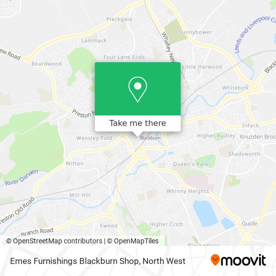 Emes Furnishings Blackburn Shop map