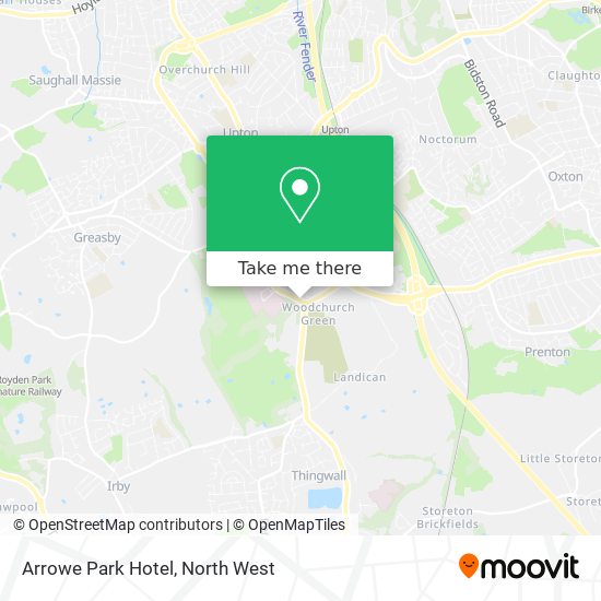 Arrowe Park Hotel map