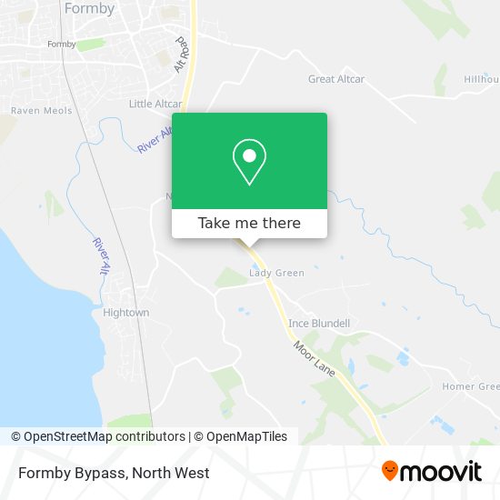 Formby Bypass map