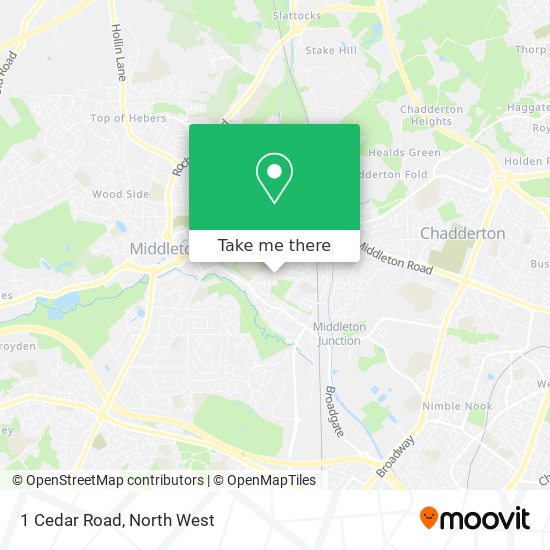 1 Cedar Road map