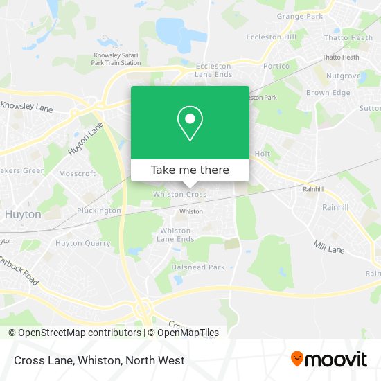 Cross Lane, Whiston map