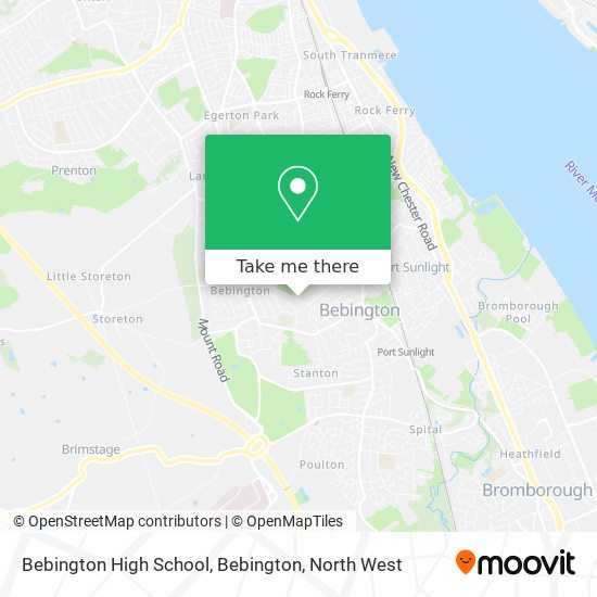 Bebington High School, Bebington map