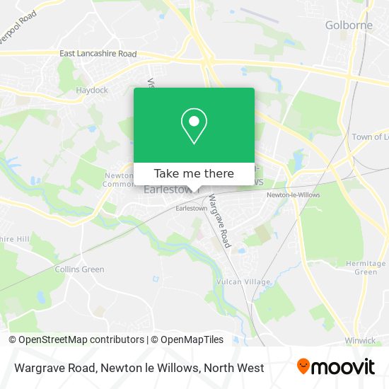 Wargrave Road, Newton le Willows map