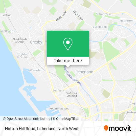 Hatton Hill Road, Litherland map