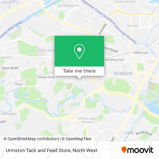 Urmston Tack and Feed Store map