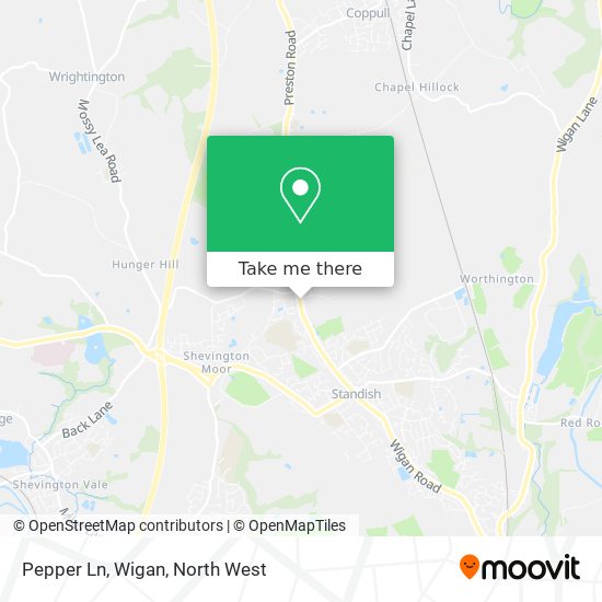 Pepper Ln, Wigan map