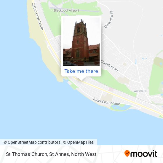 St Thomas Church, St Annes map