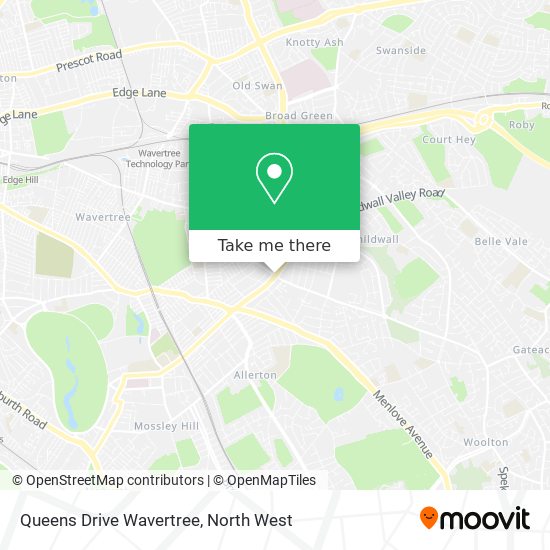Queens Drive Wavertree map