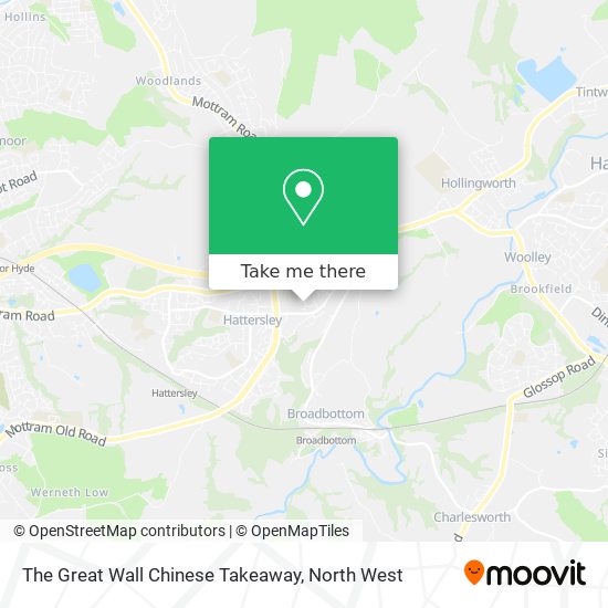 The Great Wall Chinese Takeaway map