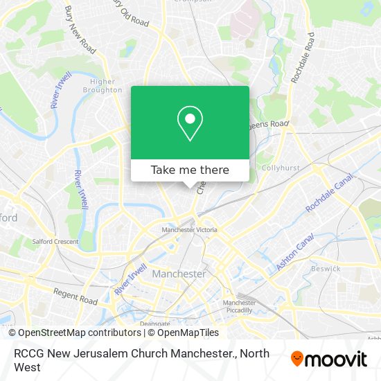 RCCG New Jerusalem Church Manchester. map