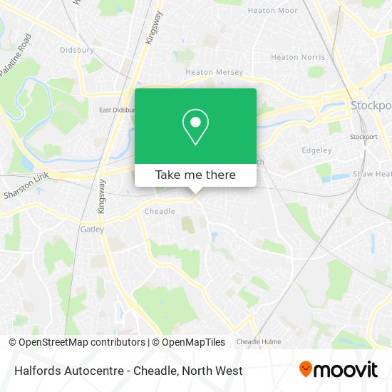 Halfords Autocentre - Cheadle map