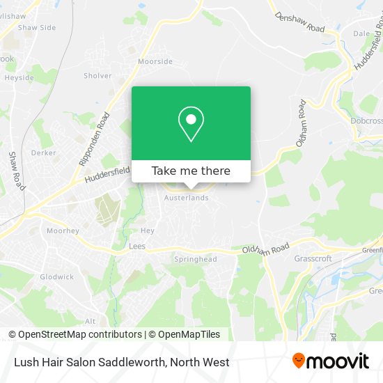 Lush Hair Salon Saddleworth map