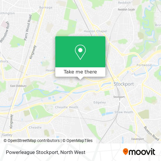 Powerleague Stockport map