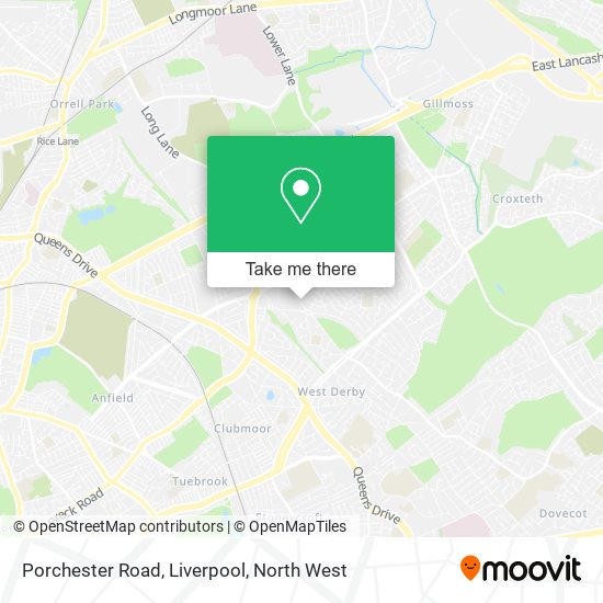 Porchester Road, Liverpool map
