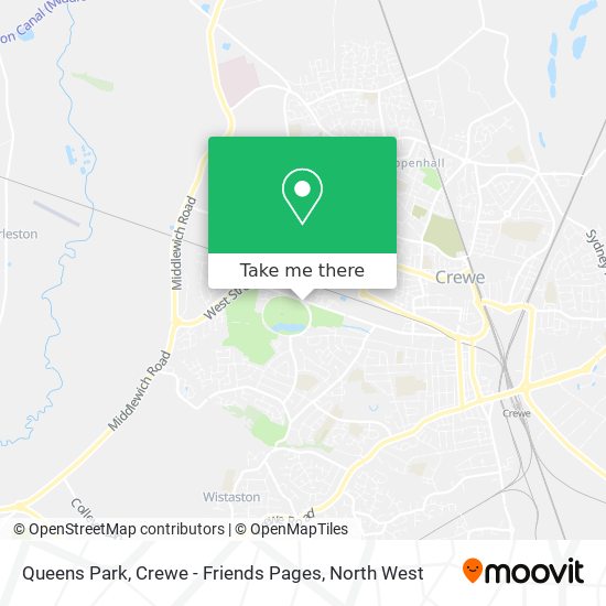 Queens Park, Crewe - Friends Pages map