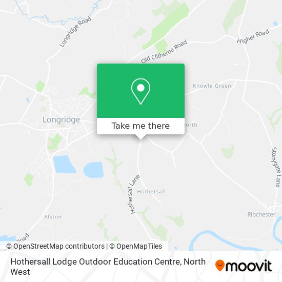 Hothersall Lodge Outdoor Education Centre map