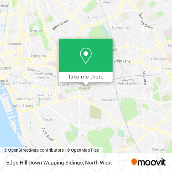 Edge Hill Down Wapping Sidings map