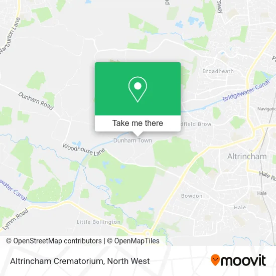 Altrincham Crematorium map