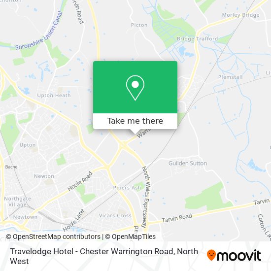 Travelodge Hotel - Chester Warrington Road map