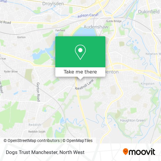 Dogs Trust Manchester map